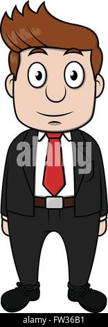 Happy man standing on white background illustration Stock Vector Image ...