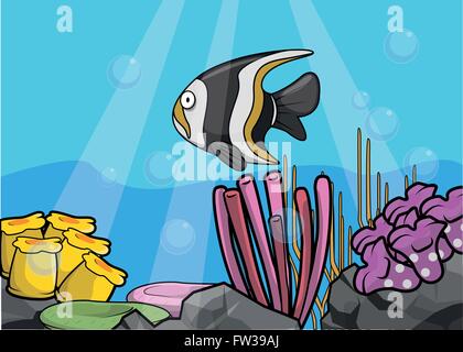 Angel fish underwater scenery Stock Vector Image & Art - Alamy