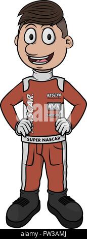 nascar driver car Stock Vector