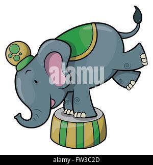 Elephant playing ball Stock Vector