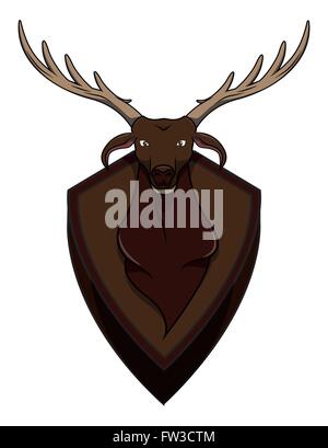 Deer head isolated on white background vector Stock Vector Image & Art ...
