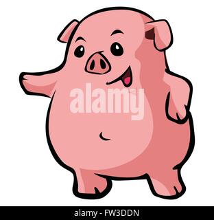 happy pig Stock Vector