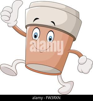 Thumbs up coffee character cartoon style Stock Vector Image & Art - Alamy