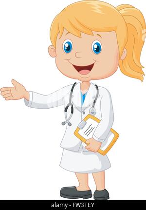Doctors make a presentation Stock Vector