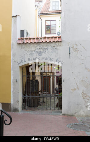 Riga Black Magic Bar A Street Scene From Vecpils Ta Old Town Riga riga-black-magic-bar-a-street-scene-from-vecpils-ta-old-town-riga