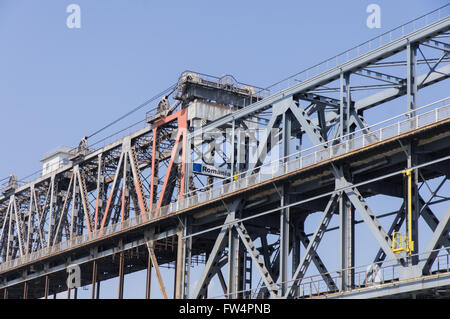 Bridge construction between bulgaria and romania Stock Photo