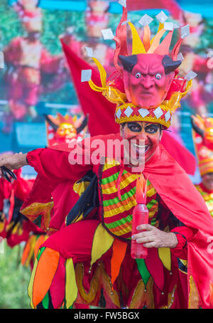 Participant in the Barranquilla Carnival in Barranquilla , Colombia Stock Photo