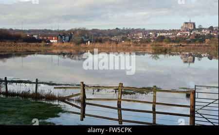 Flooding in the Arun Valley Stock Photo