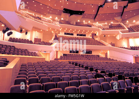 Waterfront Hall - interior view of the auditorium, Belfast, Northern Ireland. Stock Photo