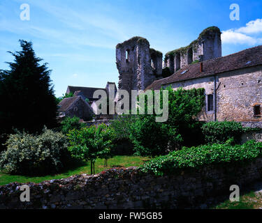 Ruins of the Abbey behind Frederick Delius 's house in Grez-sur-Loing, near Fontainebleu, 2003. FD, English composer: 29 January 1862 - 10 June 1934. Stock Photo