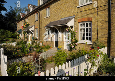 Victorian cottages to the side of the last home of Charles Dickens, novelist, at Gad's Hill Place, Higham, Rochester, Kent. Stock Photo