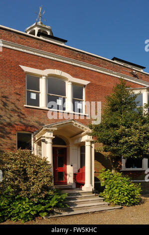 Dickens home - the porch of Gad's Hill Place, Higham, above Rochester, Kent, the home of novelist Charles Dickens from 1857 Stock Photo