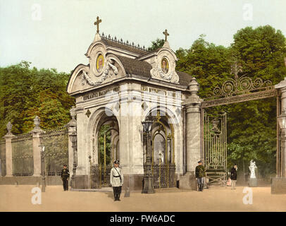 Alexander II's Chapel, Summer Garden, St. Petersburg, Russia, Photochrome Print, circa 1900 Stock Photo
