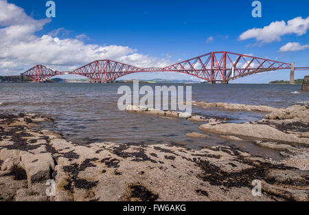 The Forth Railway bridge. Scotland. Across the Firth of Forth at Queensferry. Stock Photo