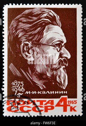 RUSSIA - CIRCA 1965: stamp printed in Russia shows Mikhail Kalinin, USSR President, circa 1965 Stock Photo