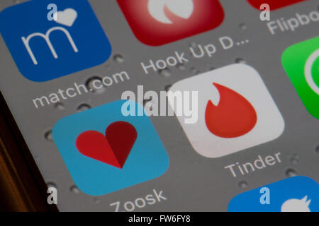 Internet dating apps Stock Photo