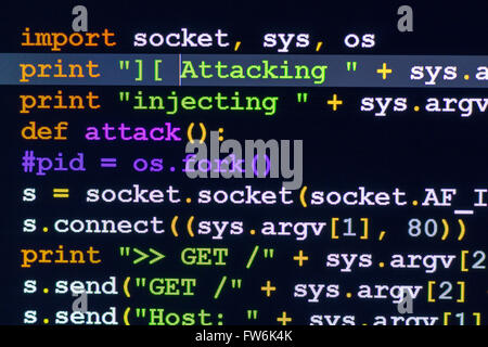 Conceptual of cyber attack Stock Photo