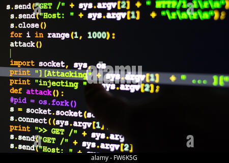 Conceptual of cyber attack Stock Photo