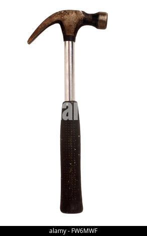 black claw hammer cutout on a white background Stock Photo
