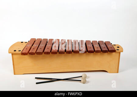 Primary or Junior school Soprano Xylophone with sticks - generic Stock Photo