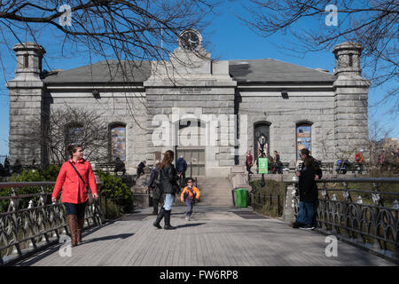 Central Park Reservoir Building, South Gate House (Gatehouse), NYC, USA Stock Photo