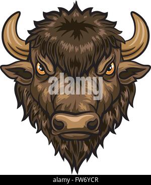 strong head buffalo livestock cattle badge logo design vector graphic ...