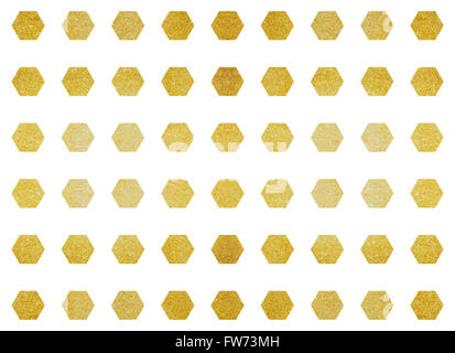 Golden metalic polygon shape tile Stock Photo