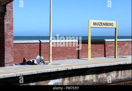 Muizenberg Station on the False Bay coast of Cape Town in South Africa Stock Photo