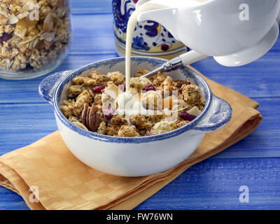 Cinnamon agave apple granola Stock Photo