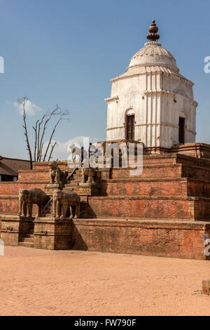Bhaktapur, Nepal. Fasidega temple, dedicated to Shiva.  The temple was completely destroyed in the April 2015 earthquake. Stock Photo