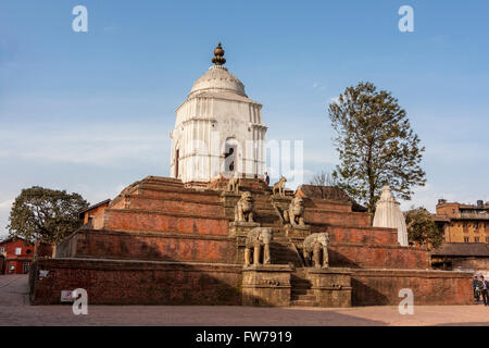 Bhaktapur, Nepal. Fasidega temple, dedicated to Shiva.  The temple was completely destroyed in the April 2015 earthquake. Stock Photo