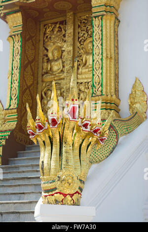 Naga statue  at Haw Pha Bang , Luang Prabang , Laos Stock Photo