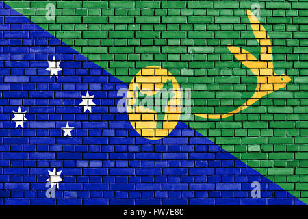 Flag of Christmas Island painted on brick wall Stock Photo - Alamy