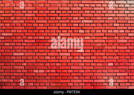 red weathered brick wall background Stock Photo