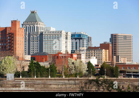 City skyline, Greensboro, North Carolina, USA. Stock Photo