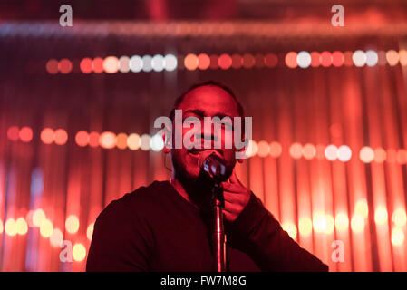 Rapper Kendrick Lamar performs at the Riviera Theatre in concert on November 5, 2015 in Chicago, Illinois. Stock Photo