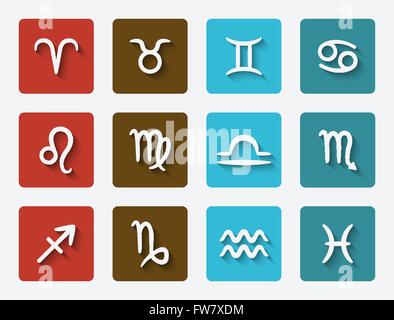 astrological signs set - vector illustration. eps 10 Stock Vector