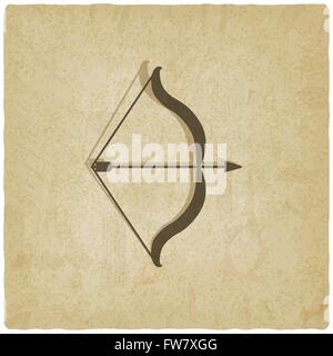 bow and arrow old background - vector illustration. eps 10 Stock Vector