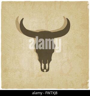 bull's skull old background - vector illustration. eps 10 Stock Vector