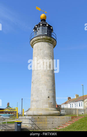 Kingston Buci AKA Shoreham lighthouse at Kingston Beach, Shoreham by Sea, West Sussex, England, UK. Stock Photo