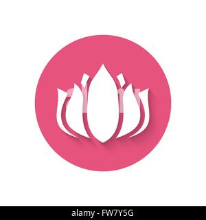 pink flower icon - vector illustration. eps 10 Stock Vector