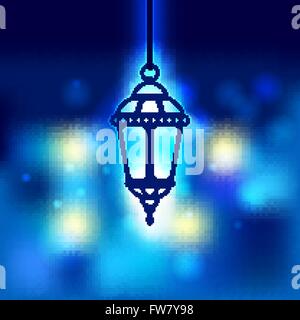 Ramadan lantern shiny background - vector illustration. eps 10 Stock Vector