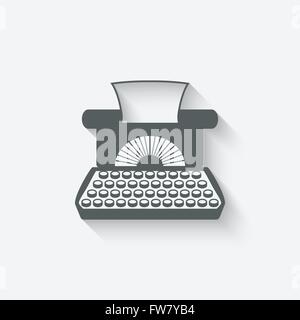 retro typewriter design element - vector illustration. eps 10 Stock Vector