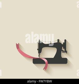 sewing machine background - vector illustration. eps 10 Stock Vector