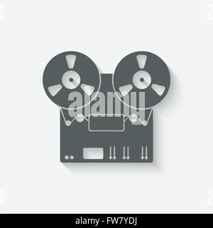 tape recorder icon - vector illustration. eps 10 Stock Vector