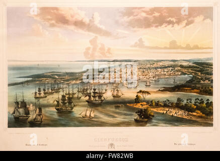 Oviedo, Spain. 31st March, 2016. Lithography 'Cienfuegos' (1856) of Eduardo Laplante during the reopening of Museum of Fine Arts of Asturias on March 31, 2016 in Oviedo, Spain. Credit:  David Gato/Alamy Live News Stock Photo