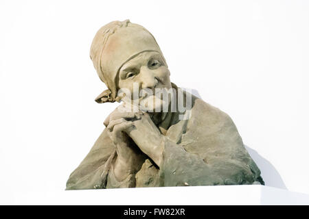 Oviedo, Spain. 31st March, 2016. Sculture 'Une vieille' of Berthe Girardet during the reopening of Museum of Fine Arts of Asturias on March 31, 2016 in Oviedo, Spain. Credit:  David Gato/Alamy Live News Stock Photo