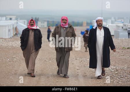 Tazade refugee camp near Kalar city (North Iraq), home to few thousand suni Arab Iraqi Stock Photo