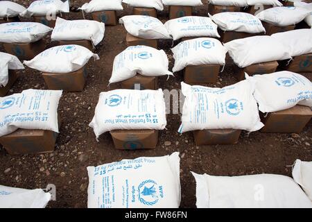 Tazade refugee camp near Kalar city (North Iraq), home to few thousand suni Arab Iraqi Stock Photo