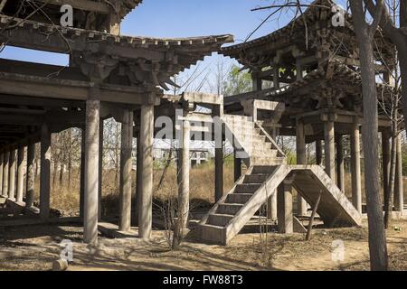 A deserted garden in Beijing, China that is private investment but comes to a halt and be abandoned because of the shortage of money. 1st Apr, 2016. © Jiwei Han/ZUMA Wire/Alamy Live News Stock Photo